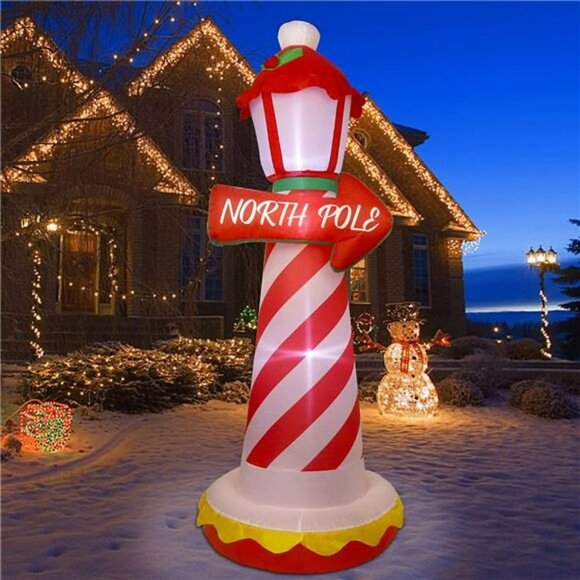6 FT Inflatables Lighted Blow Up North Pole Sign with Built in LED Light - Picture 6 of 6